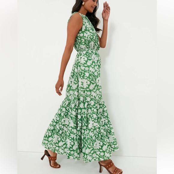 CHARINA SARTE Exclusive Green Botanica Long Dress - Picture 3 of 13